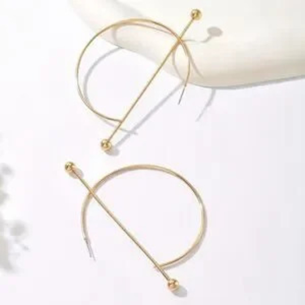 Elegant Gold?Hoop Earrings N1926